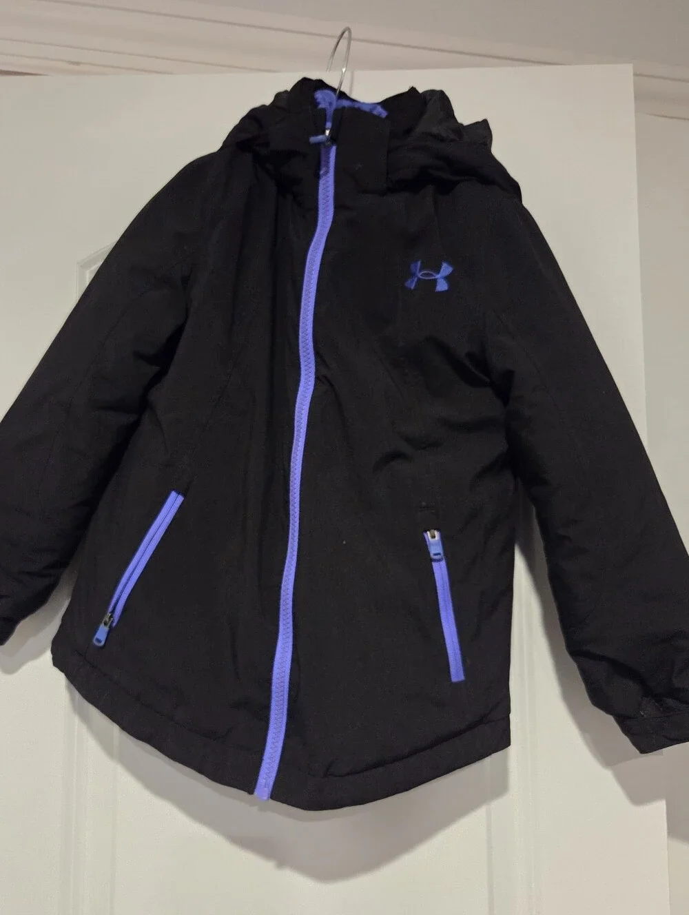 Under Armour Kids' Black Jacket with Purple Trim